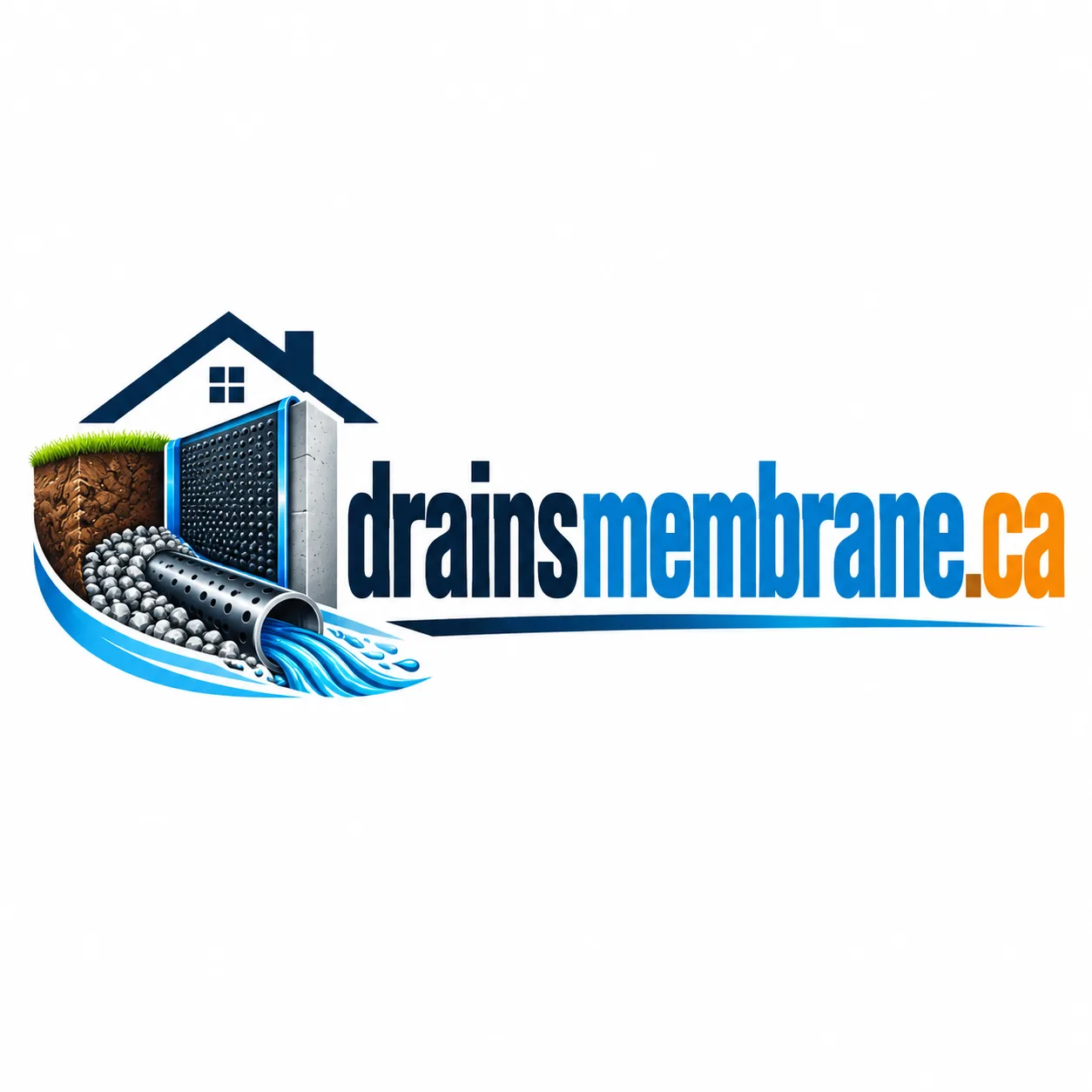 Logo drainsmembrane.ca